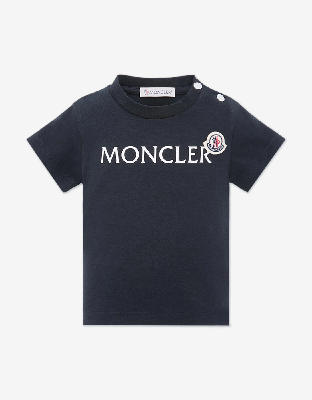 Moncler Boys Navy Enfant Baby Logo T-Shirt In - : 12-18 Months Size 12 - 18 Mths Kids