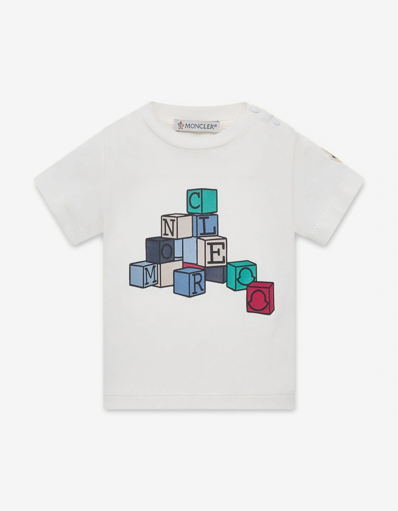 Enfant Baby Boys Building Blocks T-Shirt in Ivory