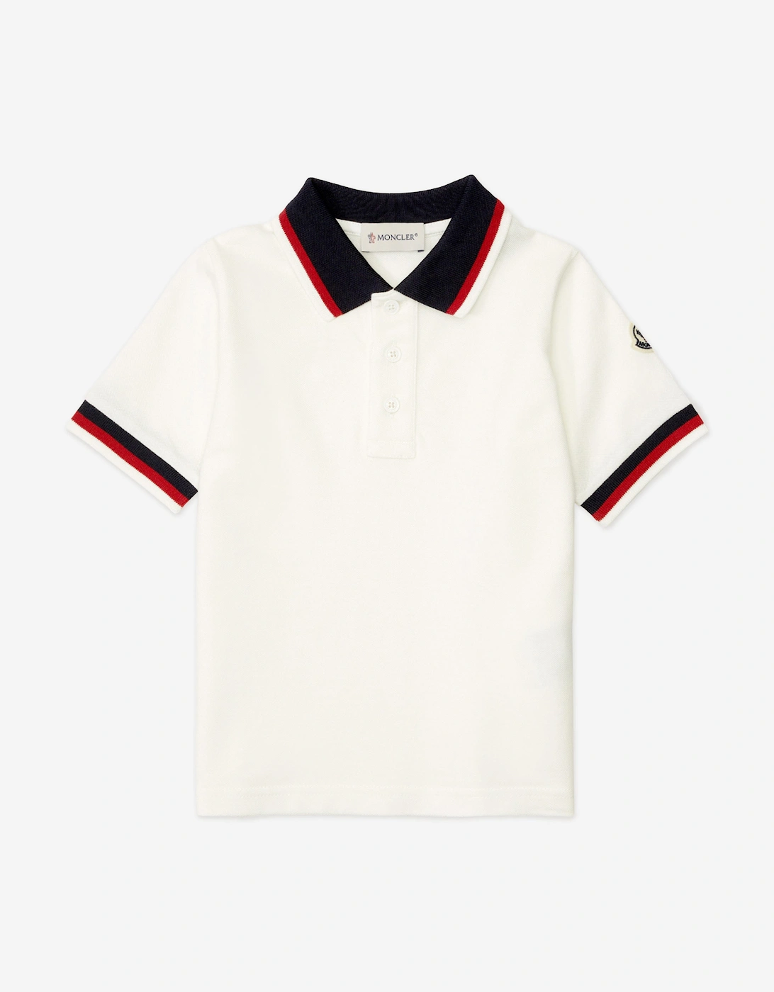Enfant Boys Cotton Polo Shirt in Ivory, 4 of 3