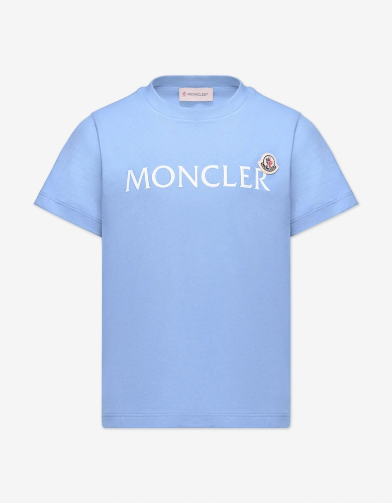 Enfant Boys Cotton Logo T-Shirt in Blue