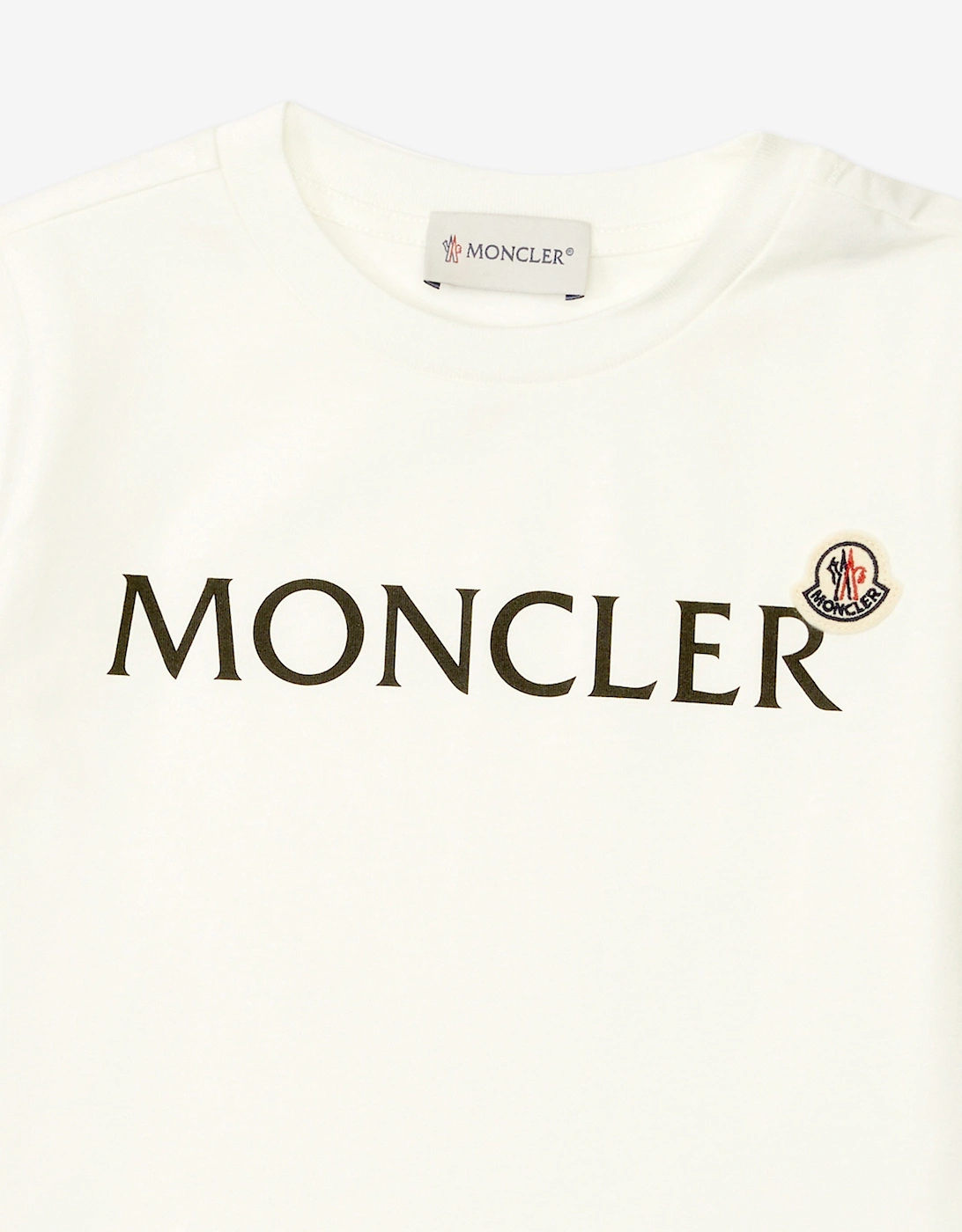 Enfant Boys Cotton Logo T-Shirt in Ivory