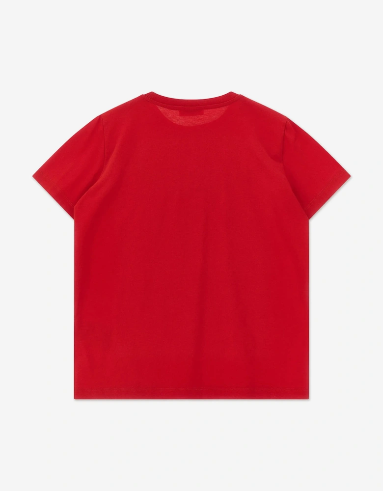 Enfant Boys Cotton Logo T-Shirt in Red