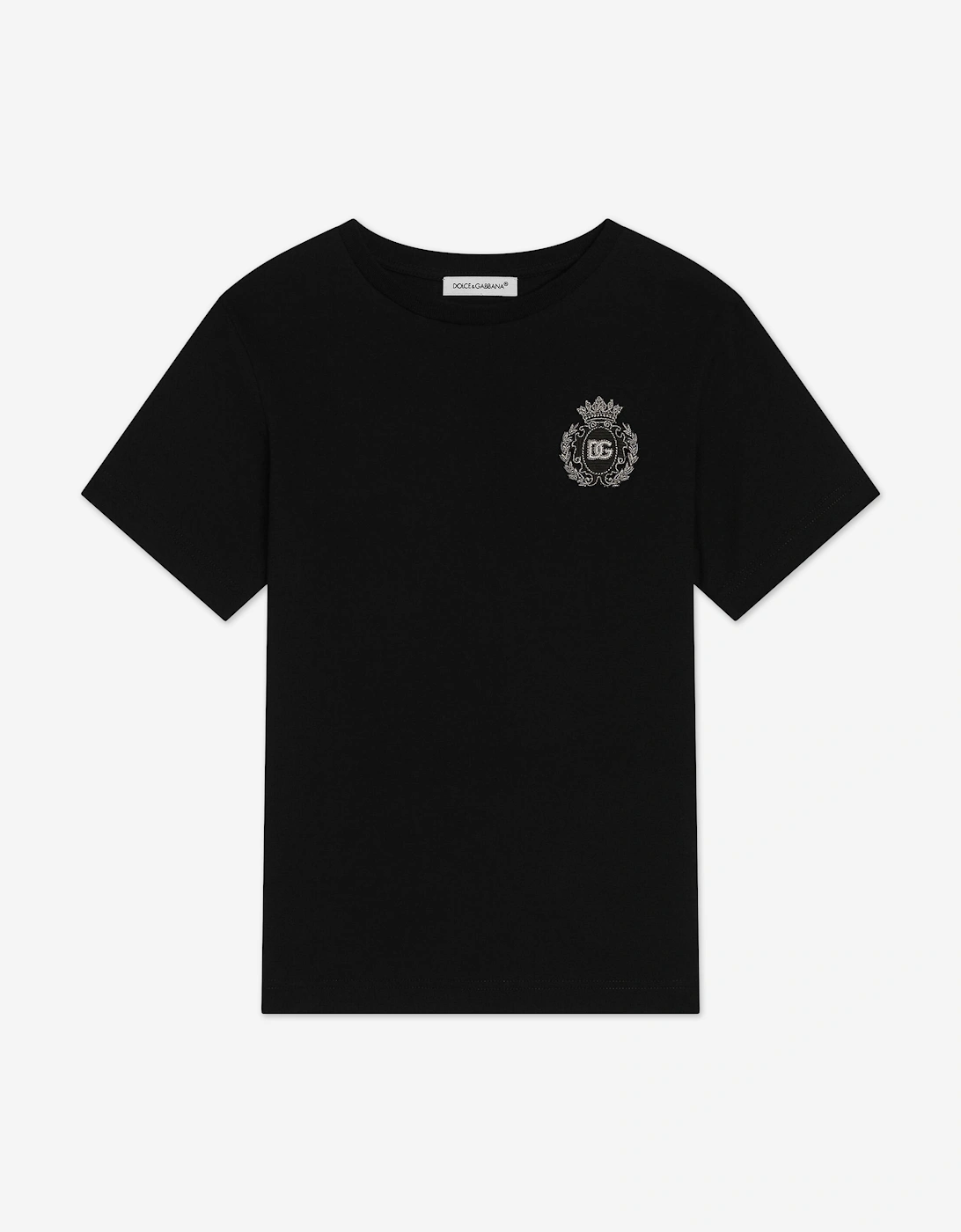 Boys Logo Patch T-Shirt in Black, 5 of 4