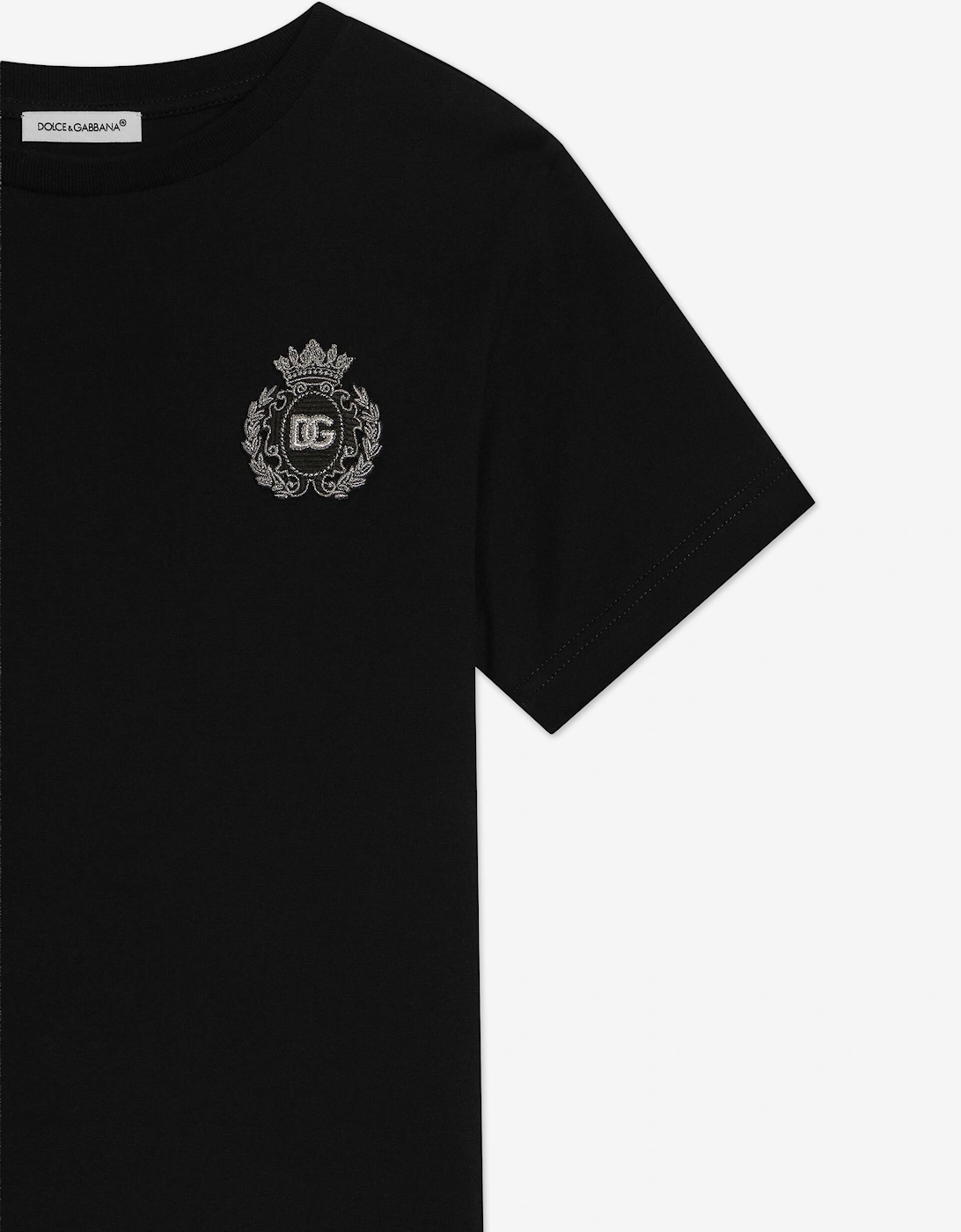 Boys Logo Patch T-Shirt in Black