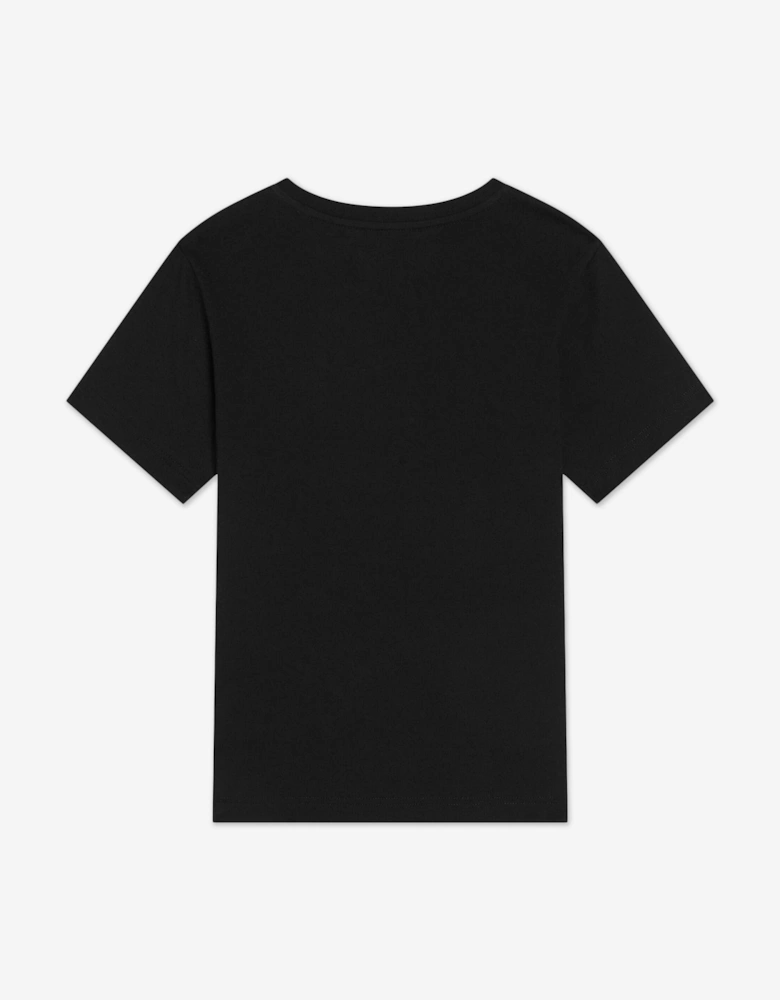 Boys Logo Patch T-Shirt in Black