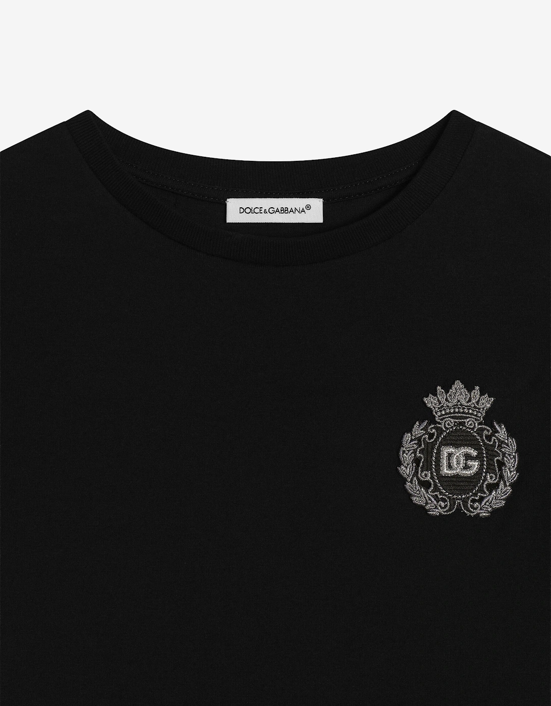 Boys Logo Patch T-Shirt in Black