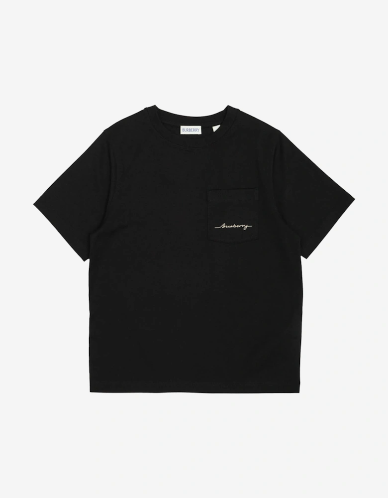 Kids Cedar Logo T-Shirt in Black
