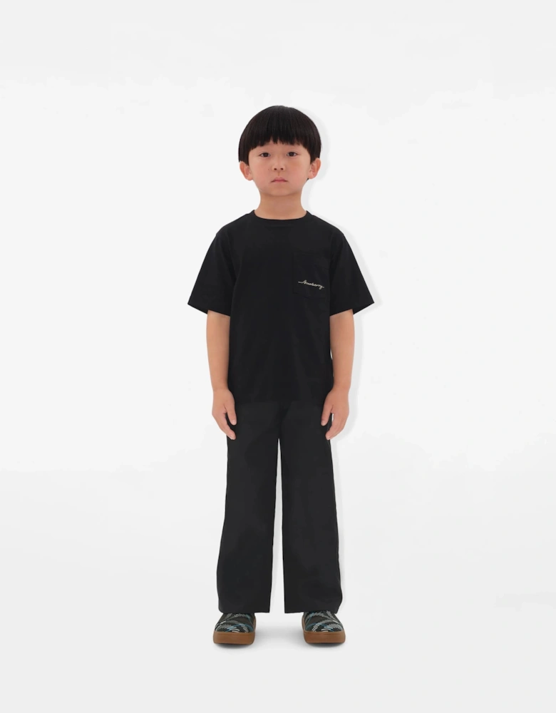 Kids Cedar Logo T-Shirt in Black