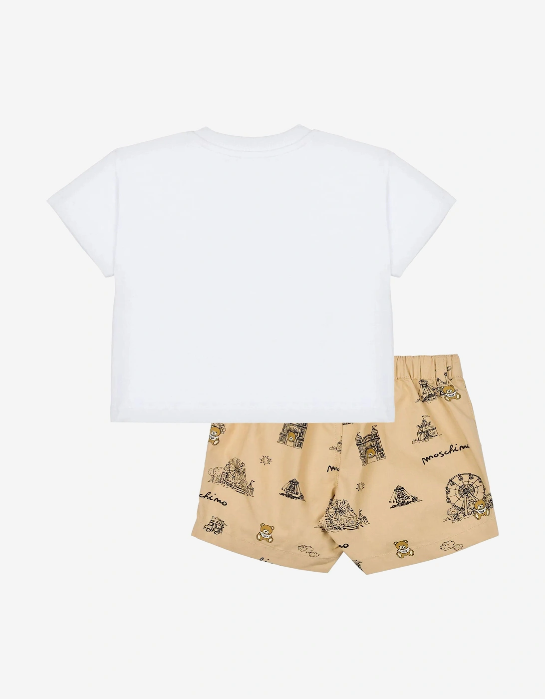 Baby Boys Teddy Bear Short Set in Beige