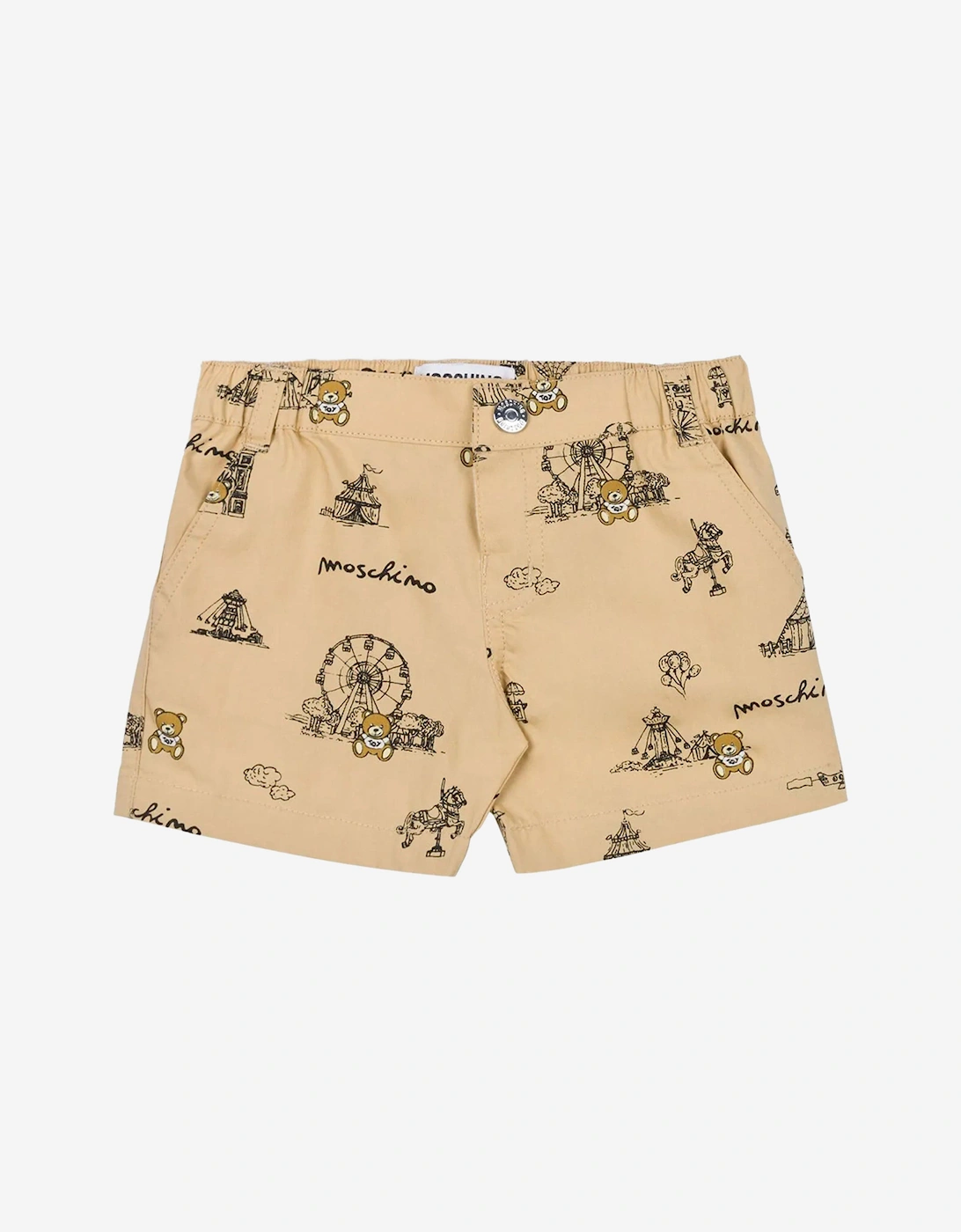 Baby Boys Teddy Bear Short Set in Beige