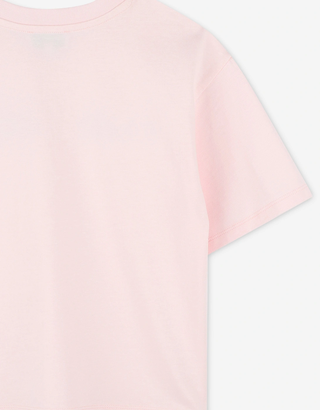 Girls Diamante Logo T-Shirt in Pink