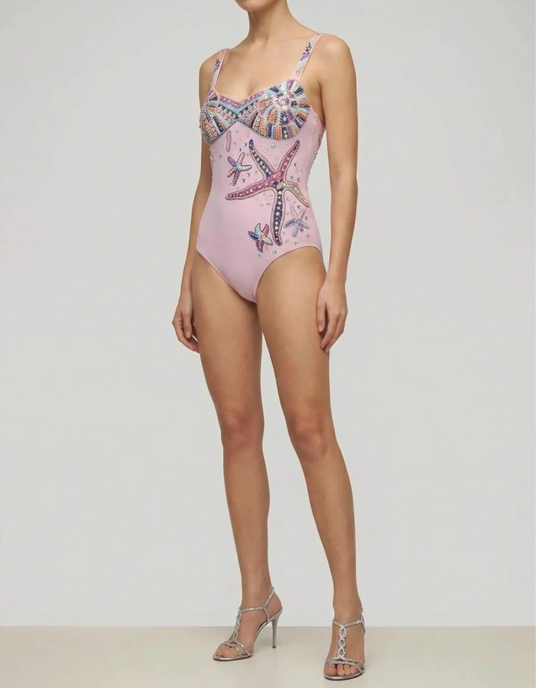 Selene Sea Shell Swimsuit in Pink