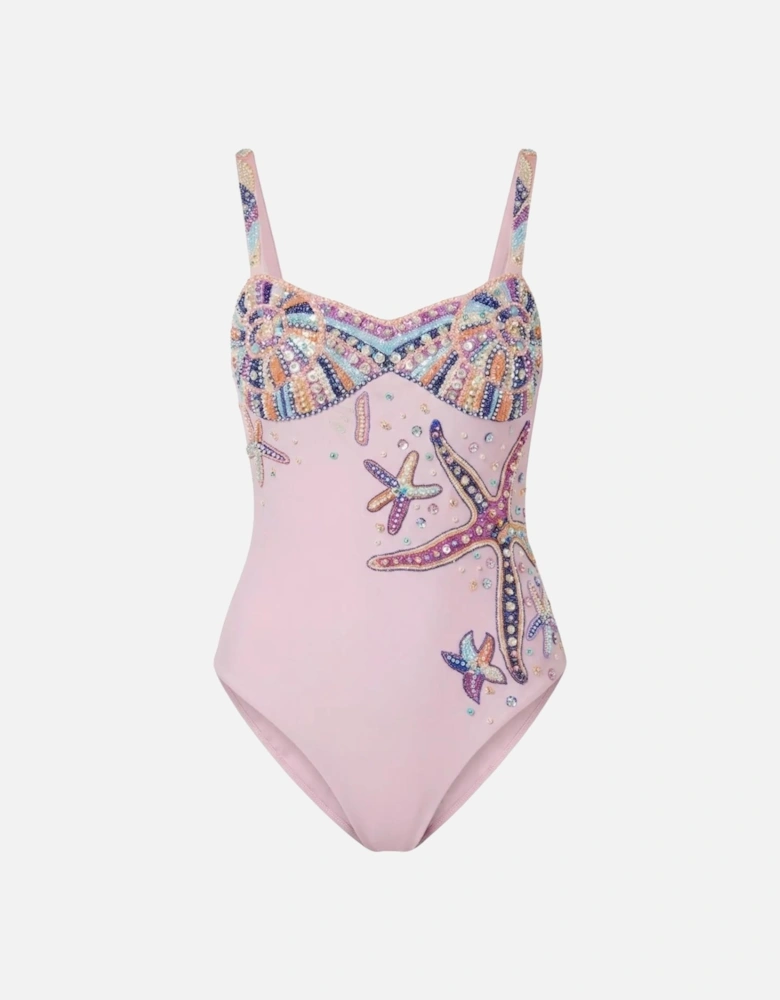 Selene Sea Shell Swimsuit in Pink