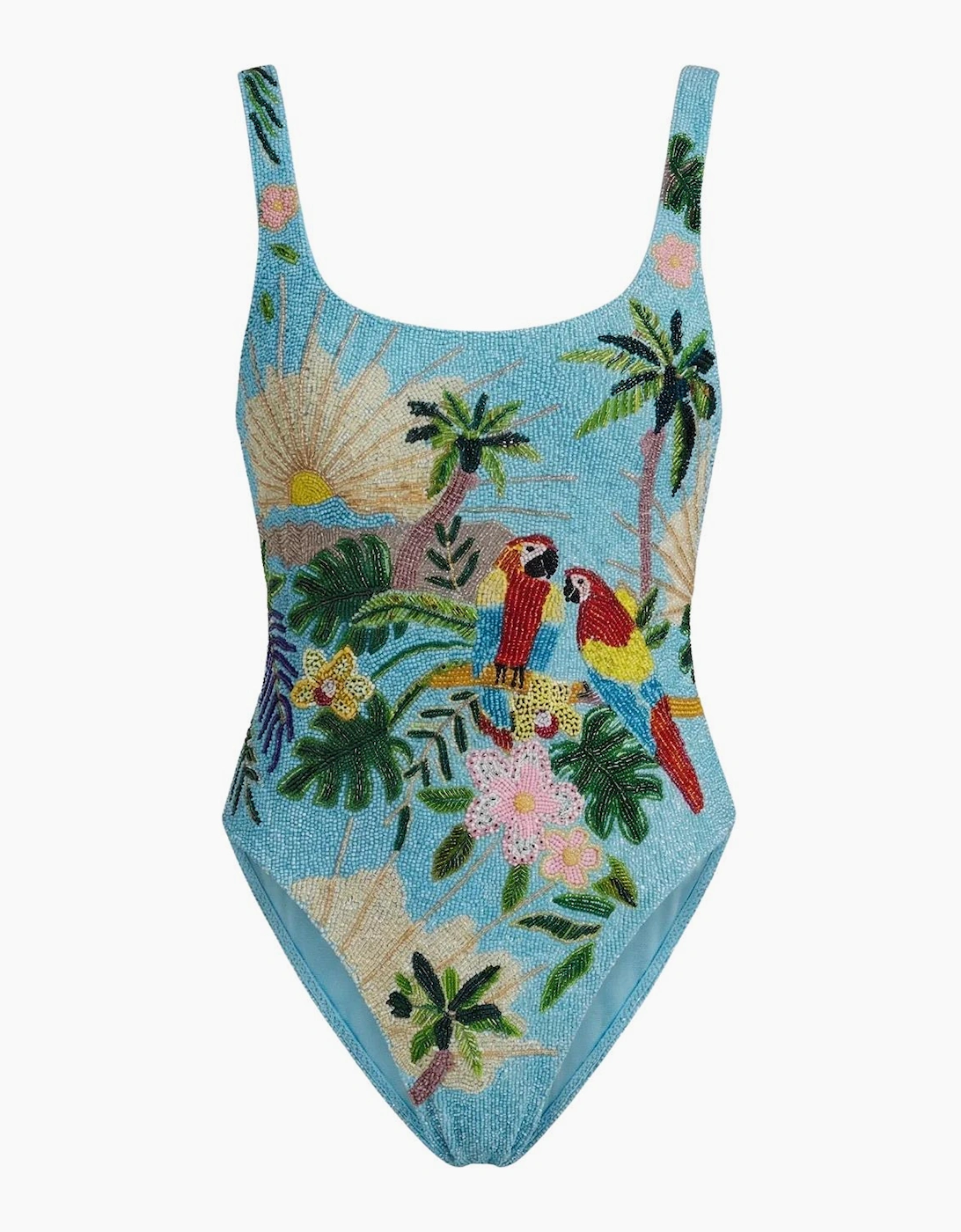 Pandora Luxe Hand Beaded Baby Blue Swimsuit