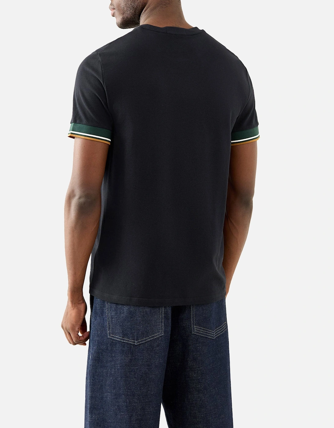 Twin Tipped Cuff T-Shirt Black/Green/Caramel