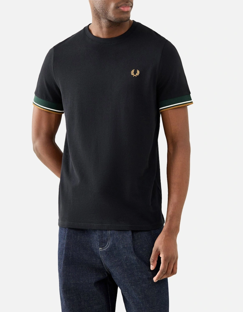 Twin Tipped Cuff T-Shirt Black/Green/Caramel