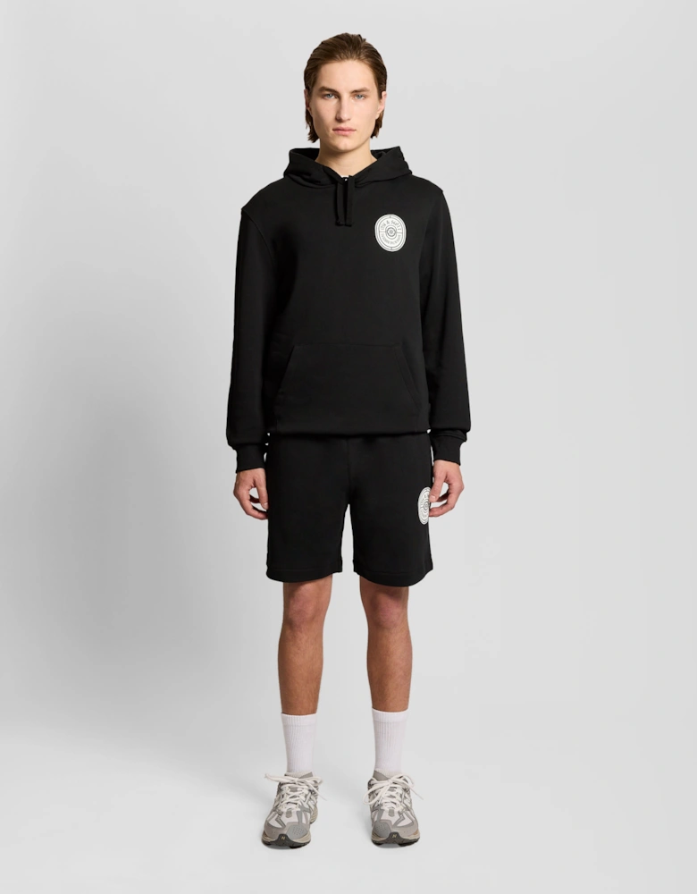 Graphic Badge Cotton Sweat Shorts