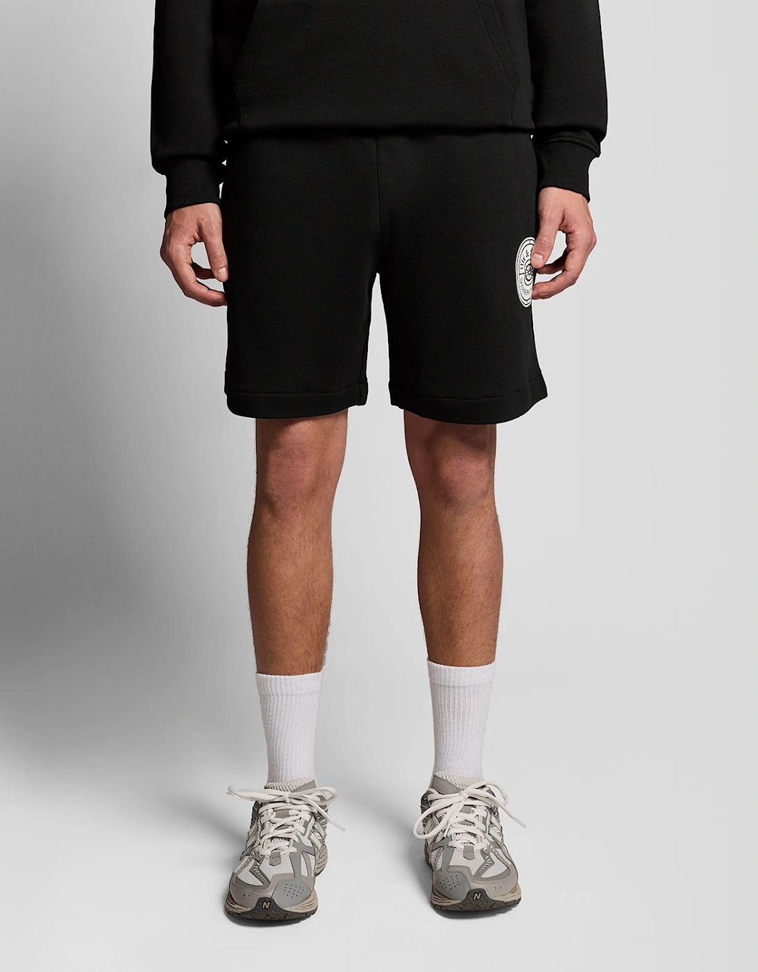 Graphic Badge Cotton Sweat Shorts