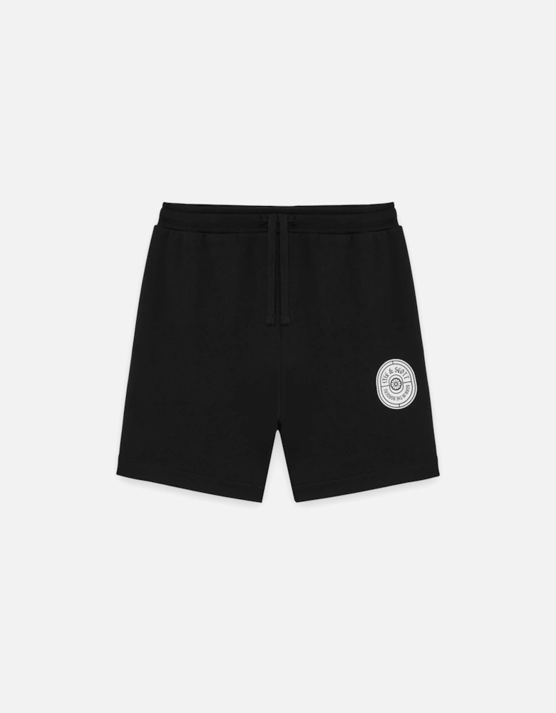 Graphic Badge Cotton Sweat Shorts