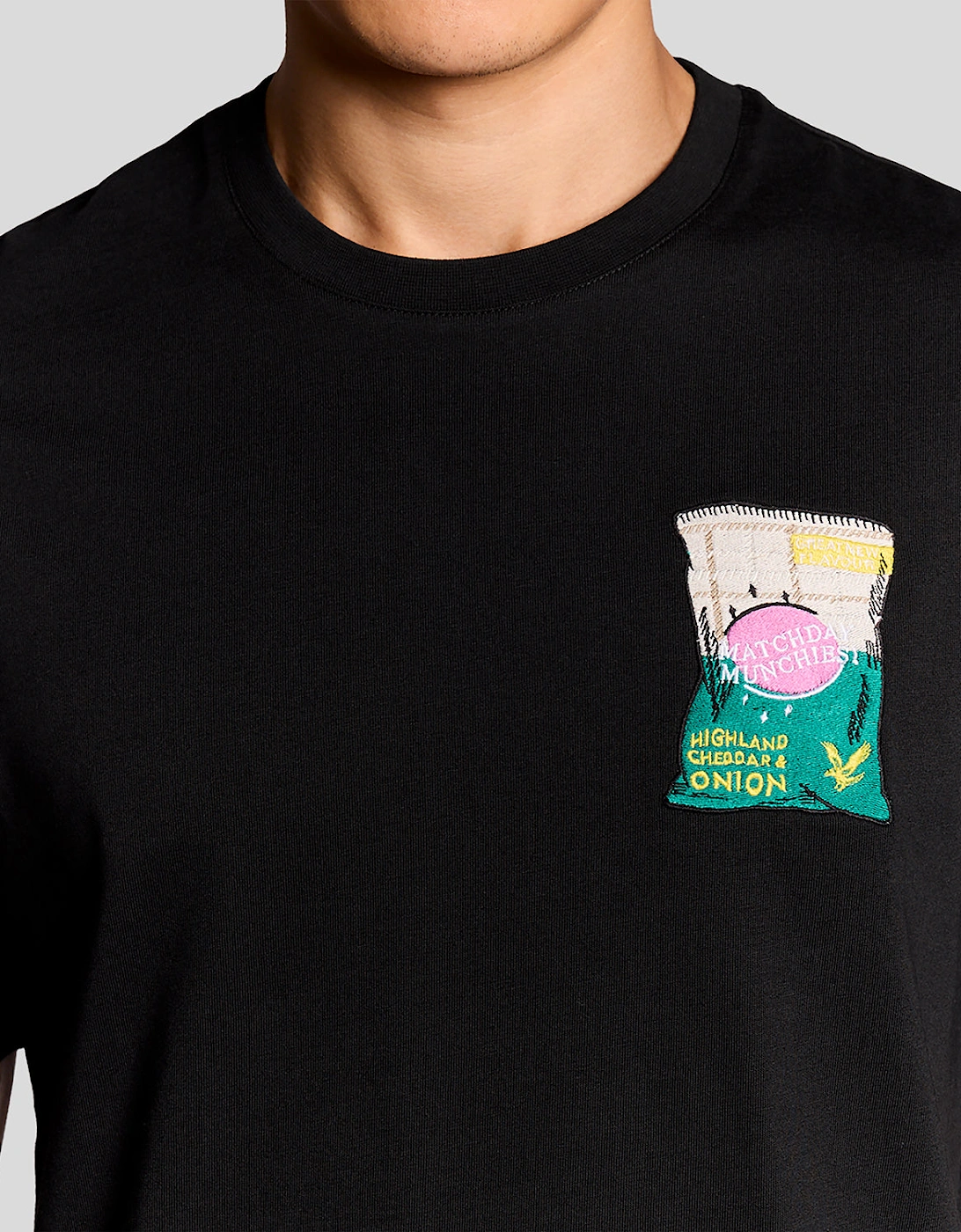 Embroidered Graphic Crew Neck T-Shirt