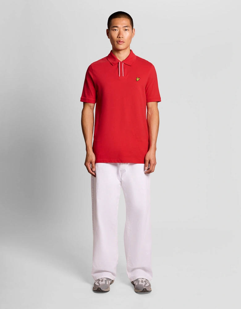 Placket Tipped Polo Shirt