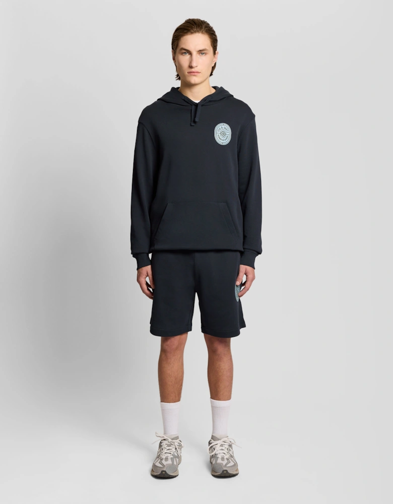 Graphic Badge Cotton Sweat Shorts