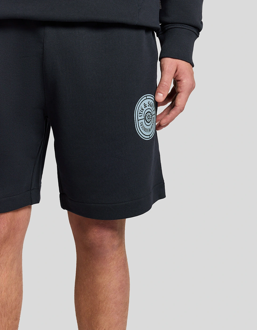 Graphic Badge Cotton Sweat Shorts