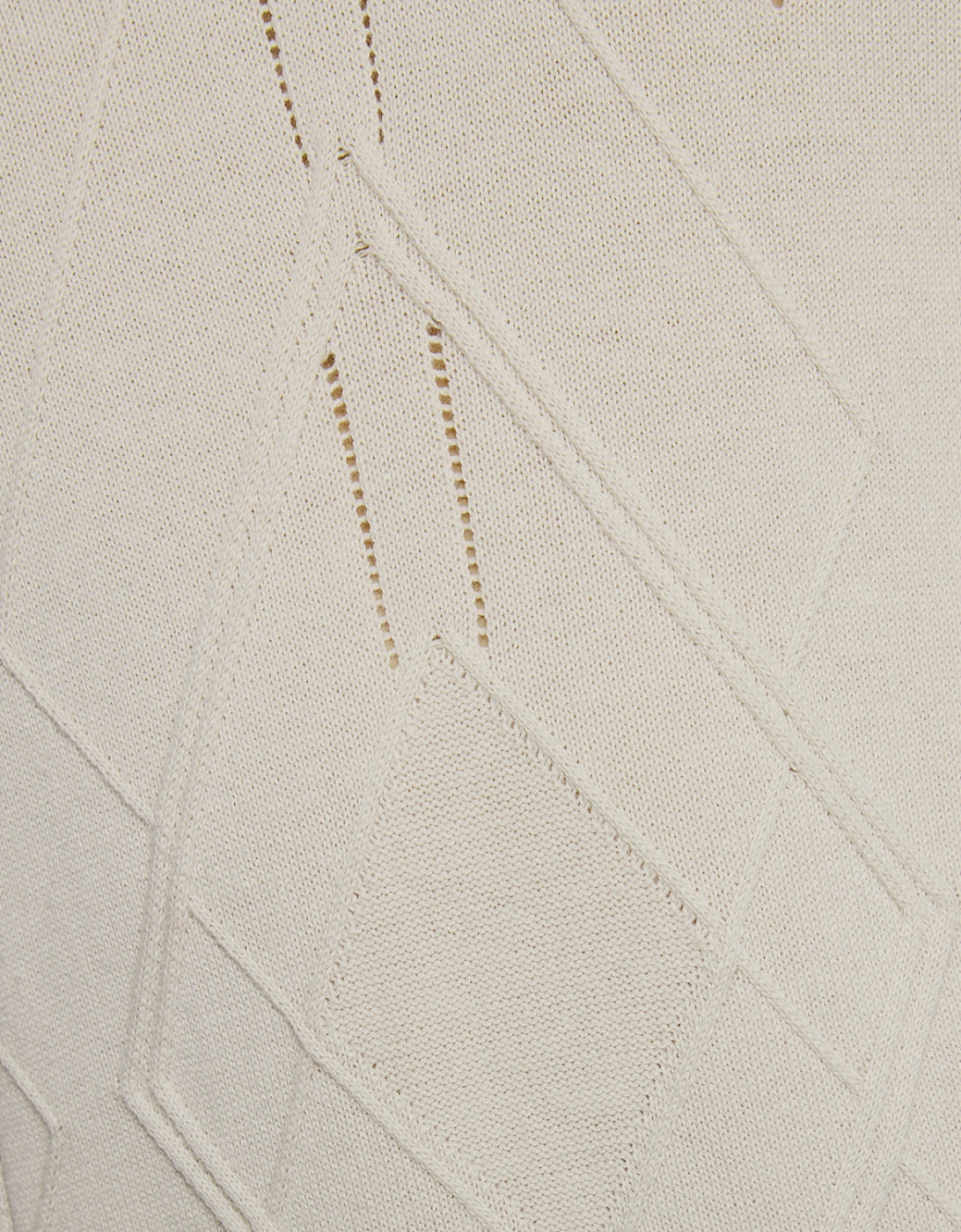 Open Collar Argyle Knitted Polo Shirt