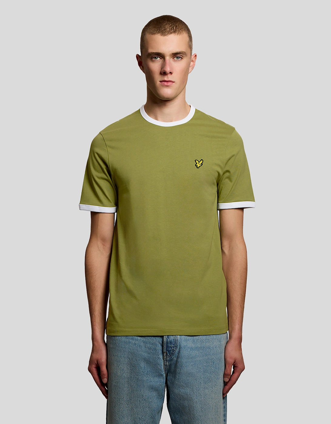 Ringer Cotton Crew Neck T-Shirt, 7 of 6