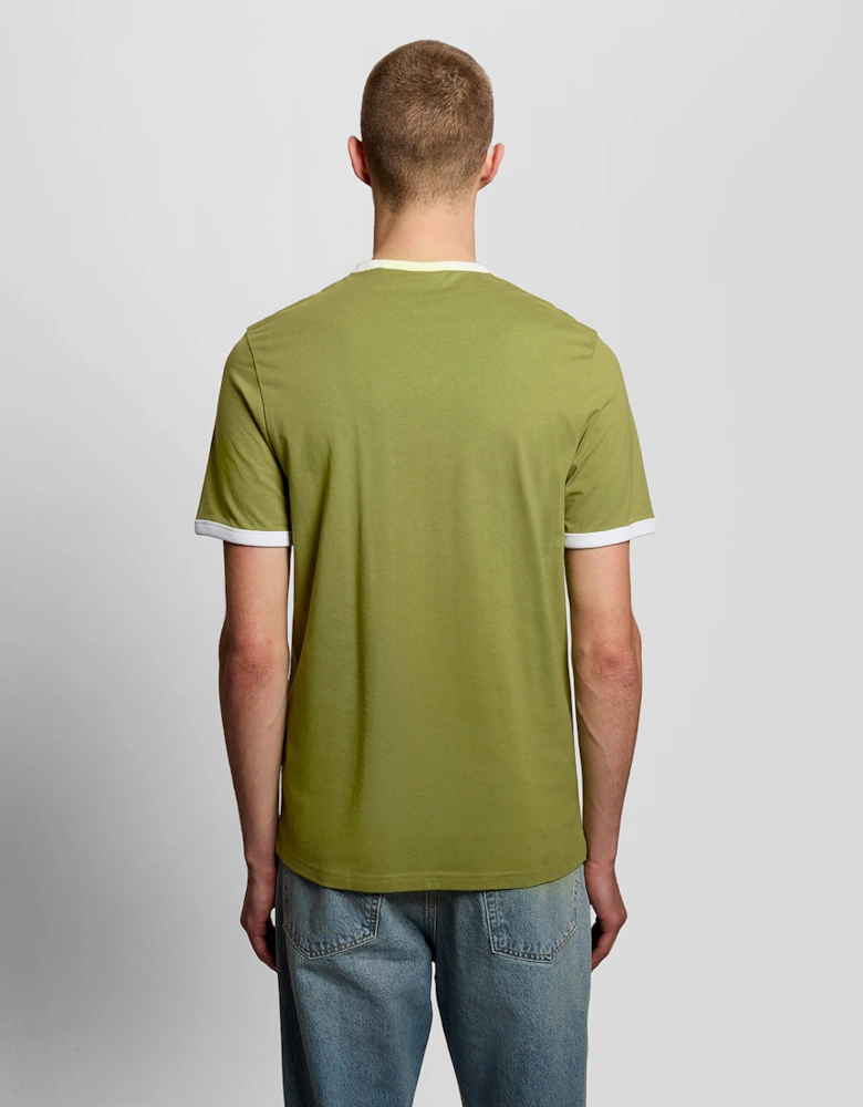 Ringer Cotton Crew Neck T-Shirt