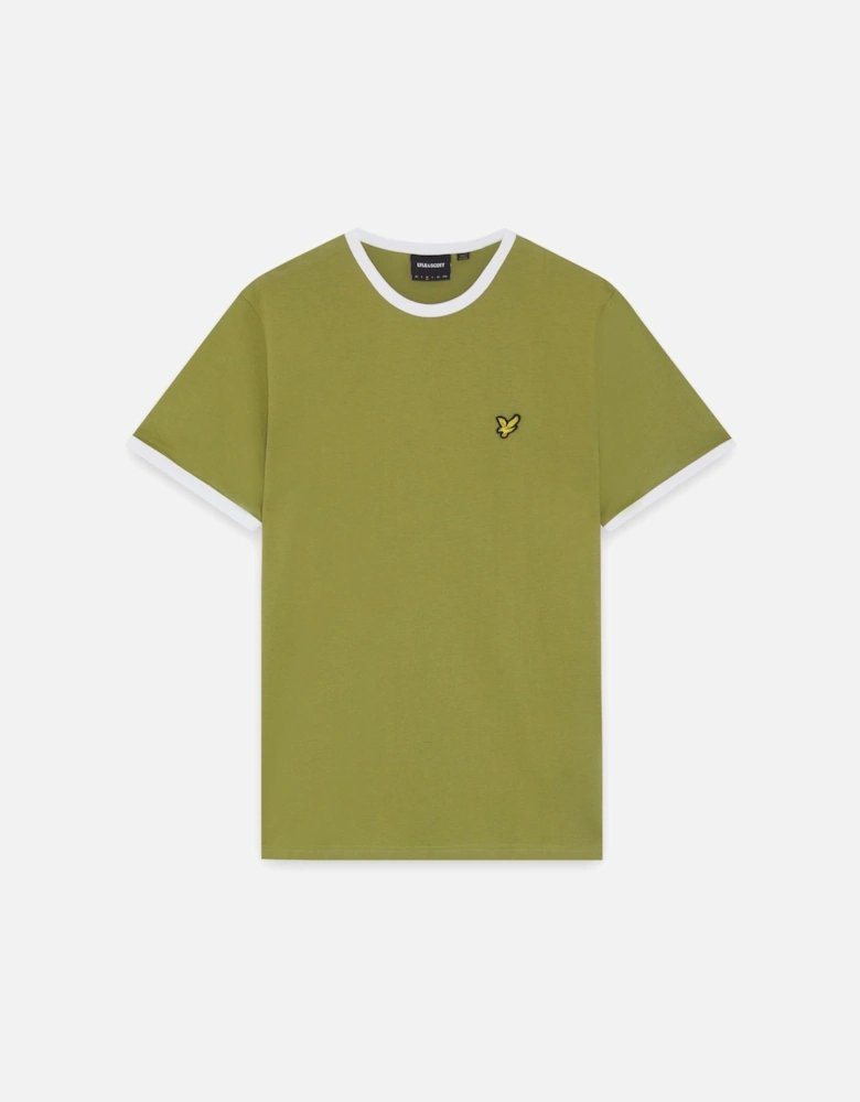 Ringer Cotton Crew Neck T-Shirt