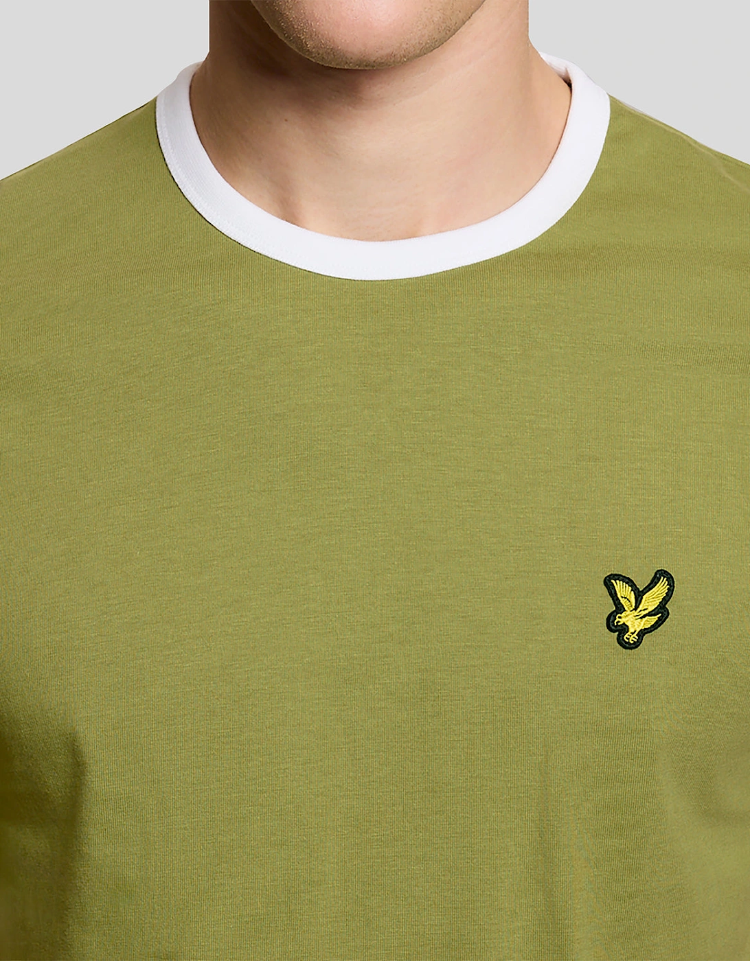 Ringer Cotton Crew Neck T-Shirt