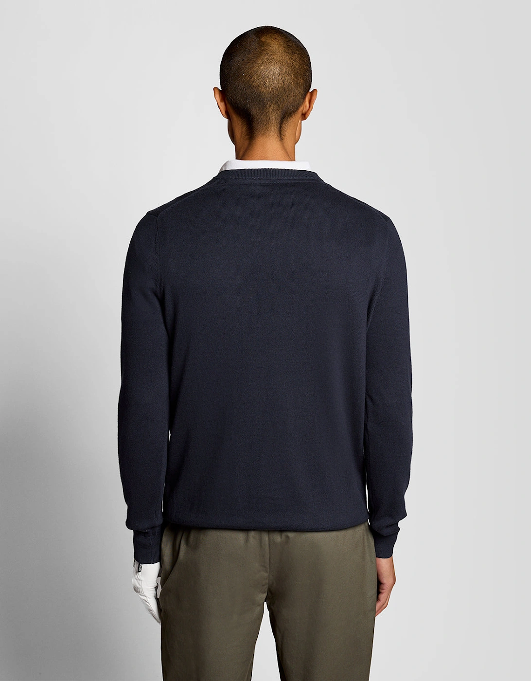 Cotton Blend V-Neck Jumper
