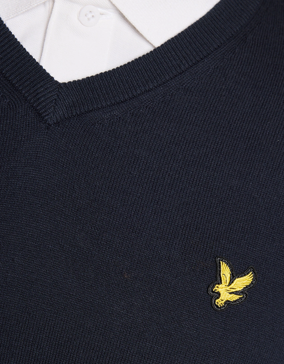 Cotton Blend V-Neck Jumper