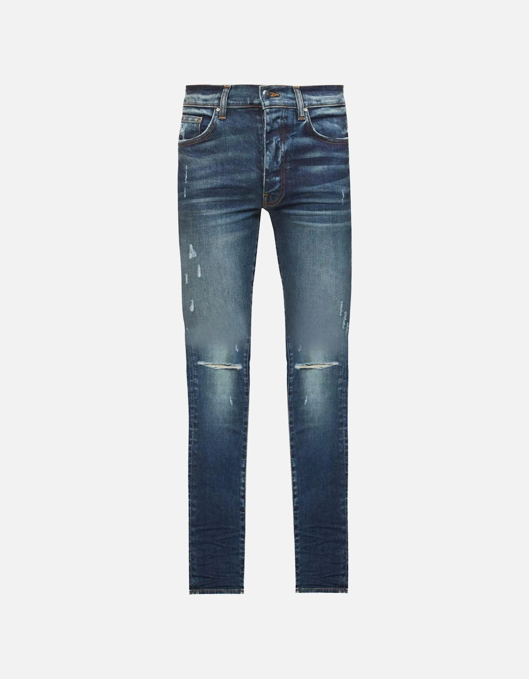 Slim Fit Slash Classic Denim Jeans in Deep Blue, 6 of 5