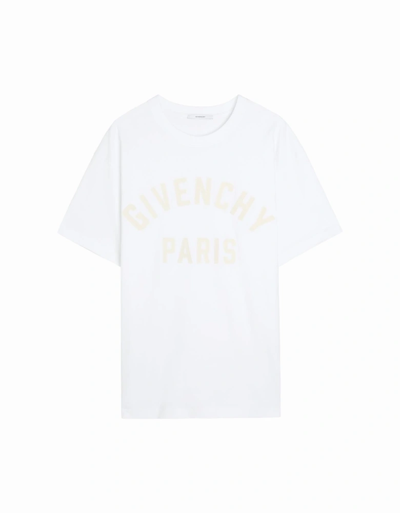 Yellow Applique Logo T-Shirt in White