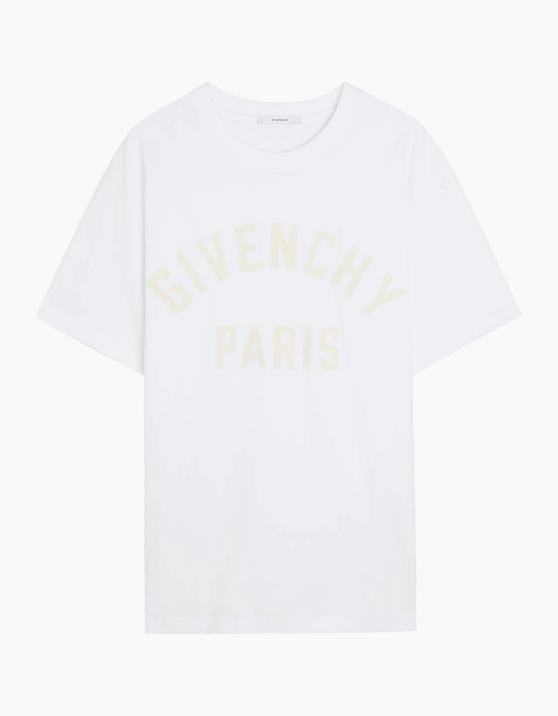 Givenchy Men's White Yellow Applique Logo T-Shirt In - Size: 38