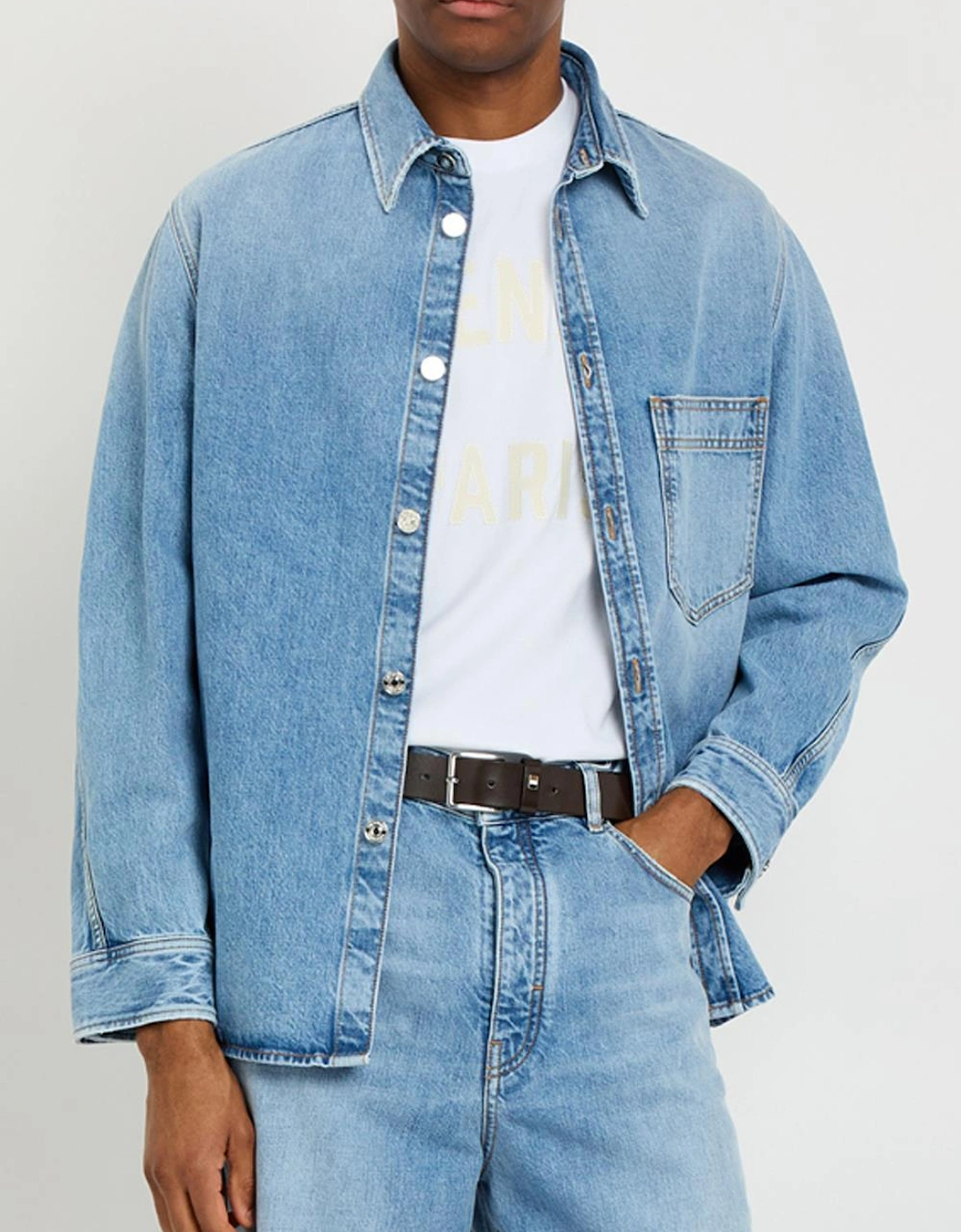 Yellow Applique Logo T-Shirt in White