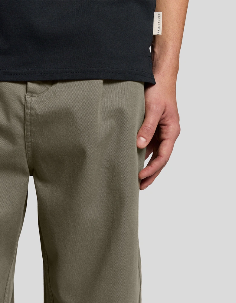 Washed Pleated Trousers