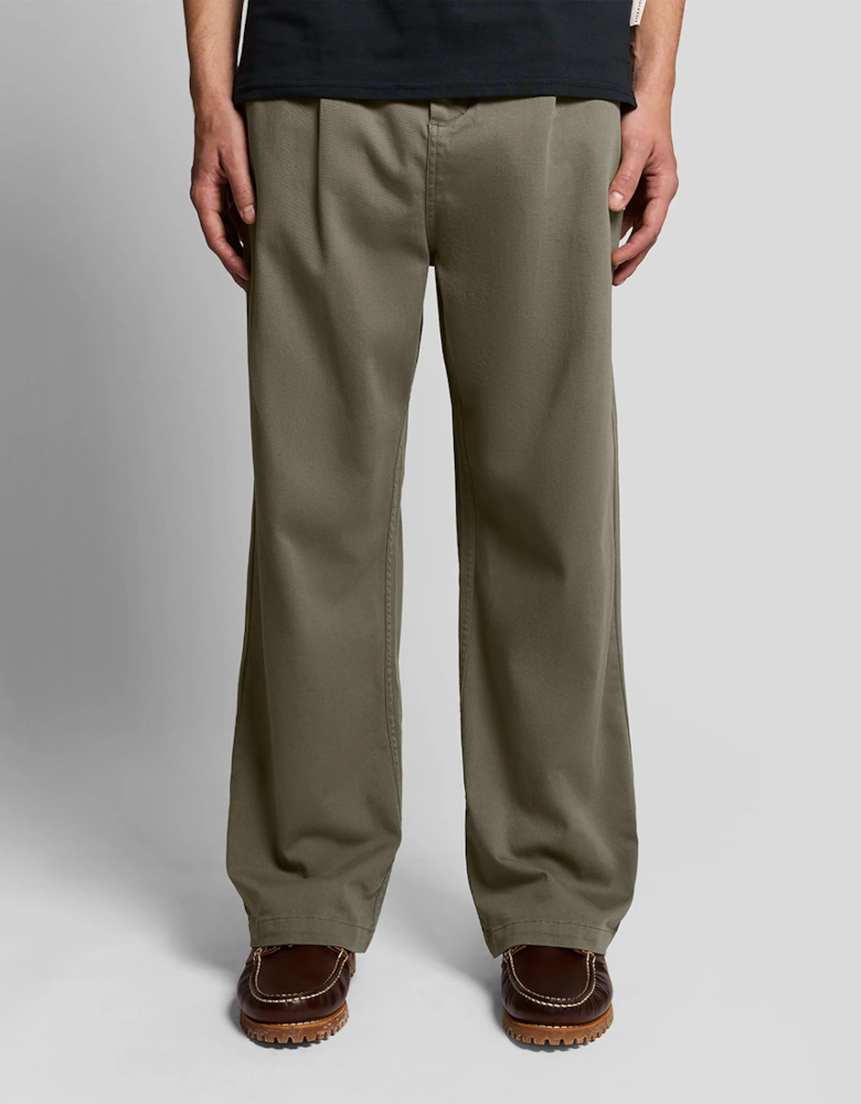 Washed Pleated Trousers