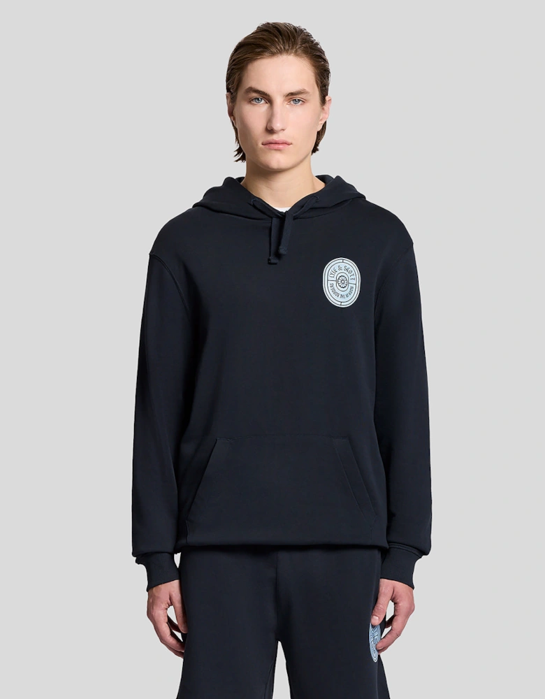 Graphic Badge Cotton Hoodie