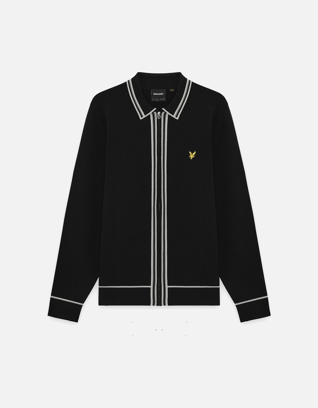 Tipped Full Zip Knitted Jumper