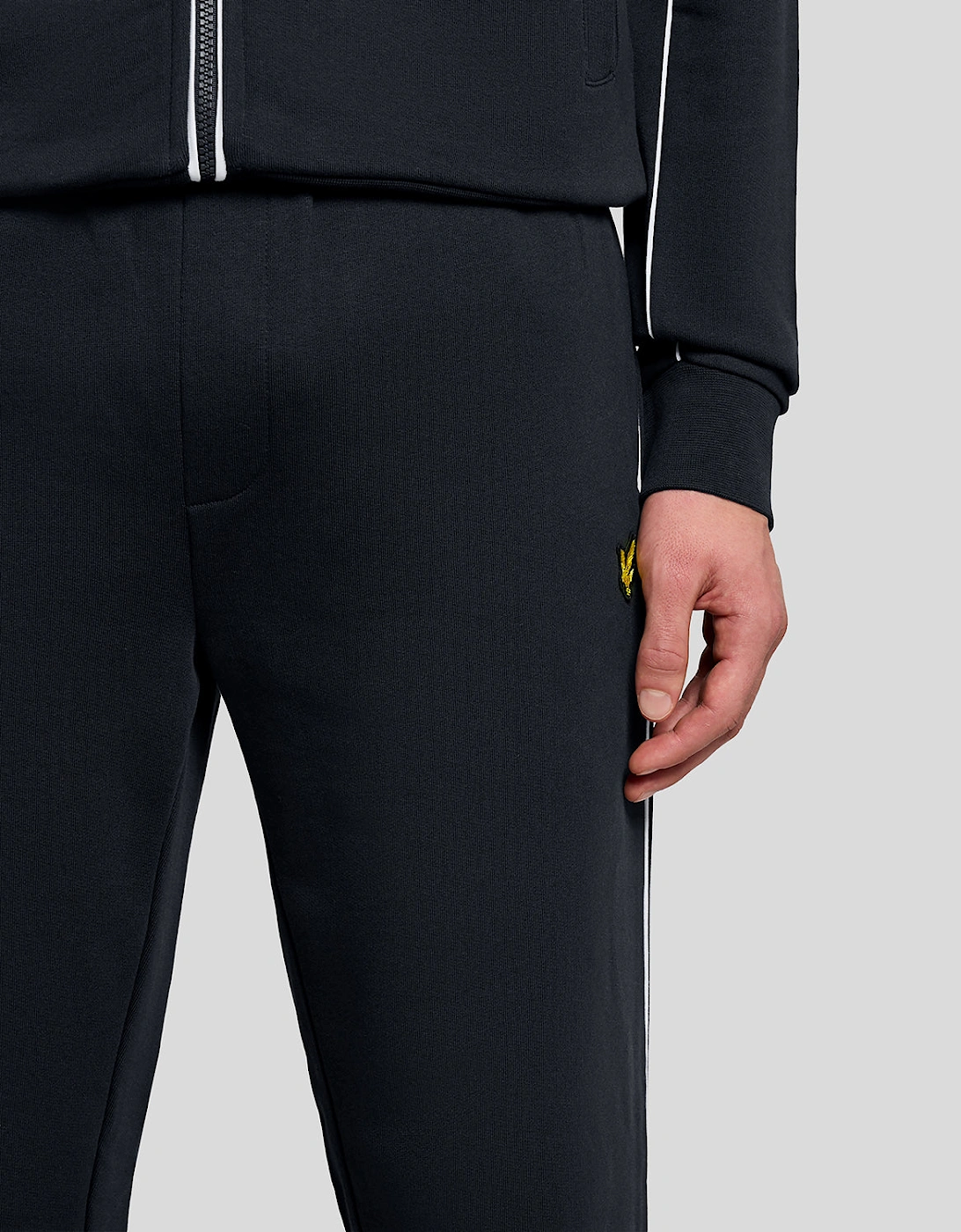 Straight Leg Piped Track Pants