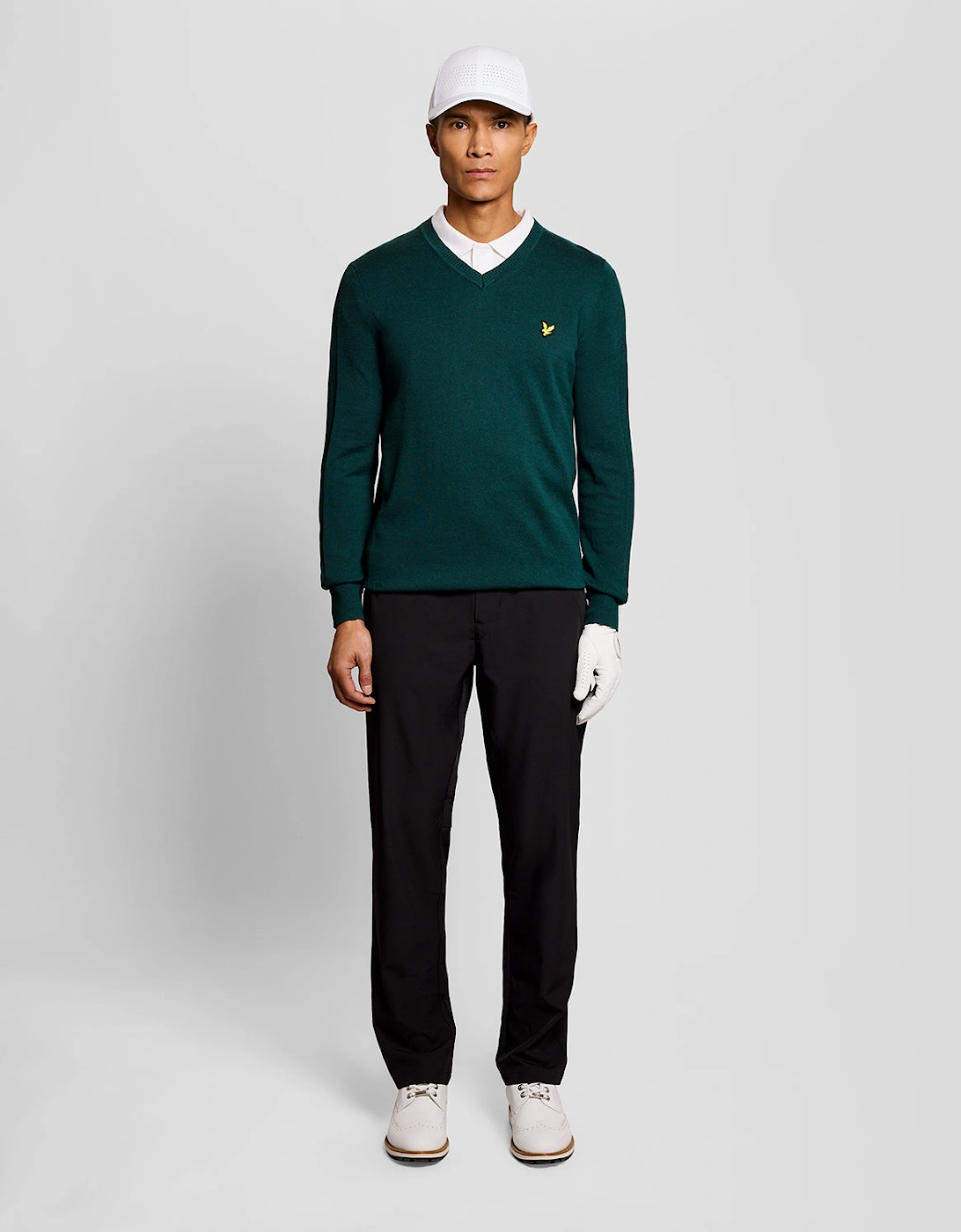 Cotton Blend V-Neck Jumper