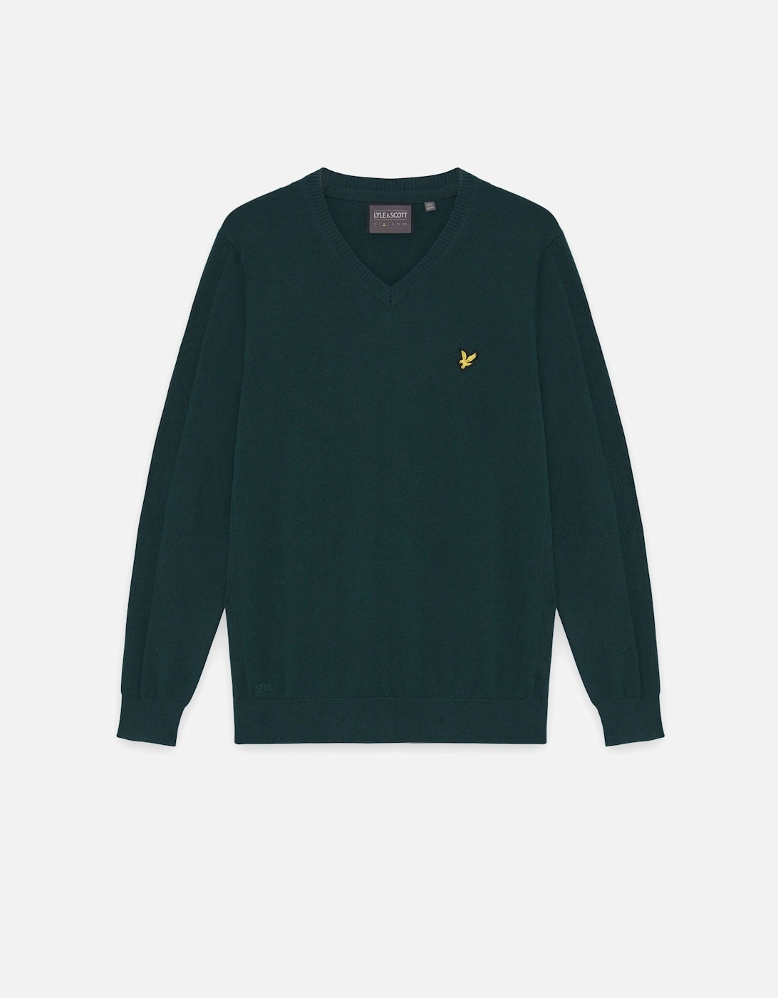 Cotton Blend V-Neck Jumper