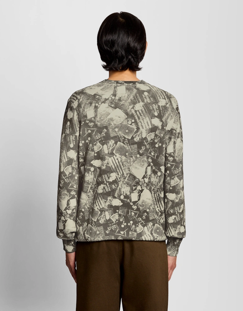 Printed Crew Neck Jumper