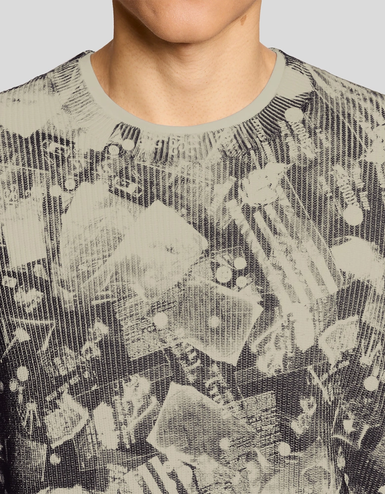 Printed Crew Neck Jumper
