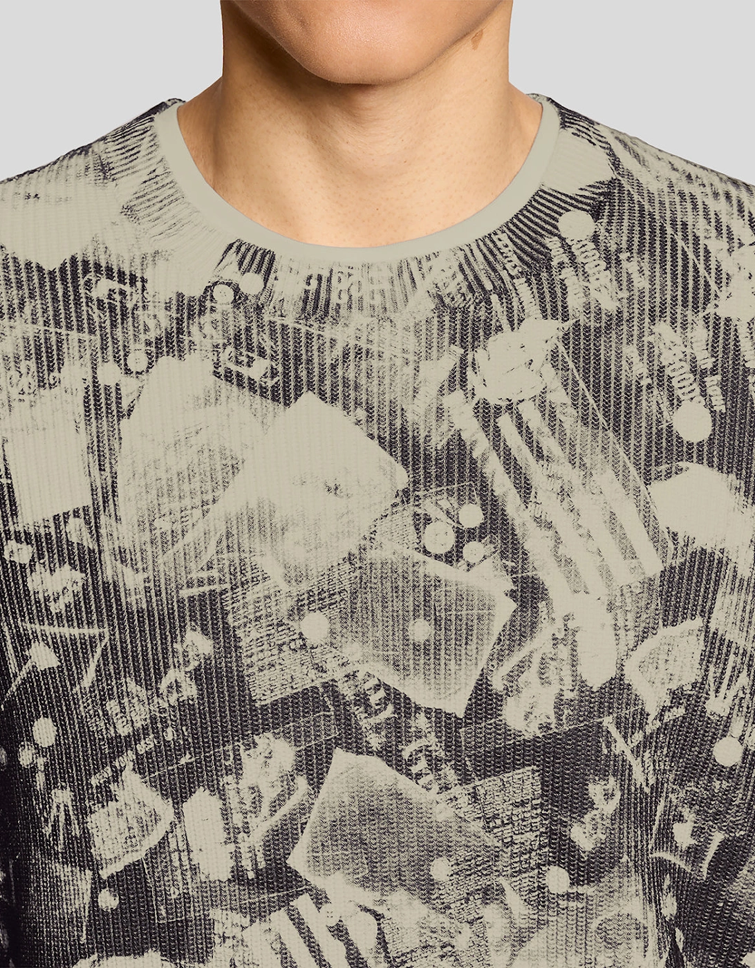 Printed Crew Neck Jumper