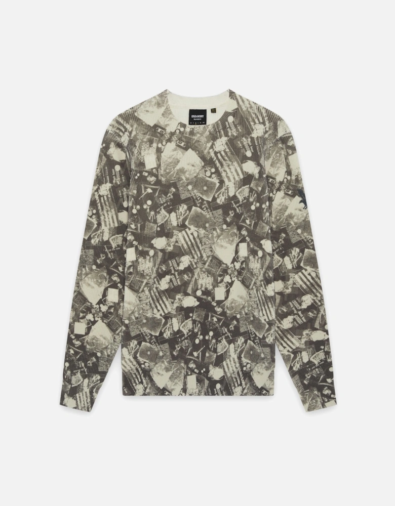 Printed Crew Neck Jumper