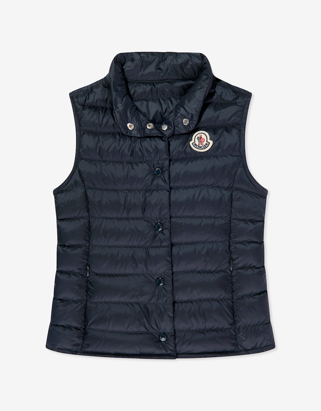 Enfant Girls Down Padded Liane Gilet in Navy, 5 of 4